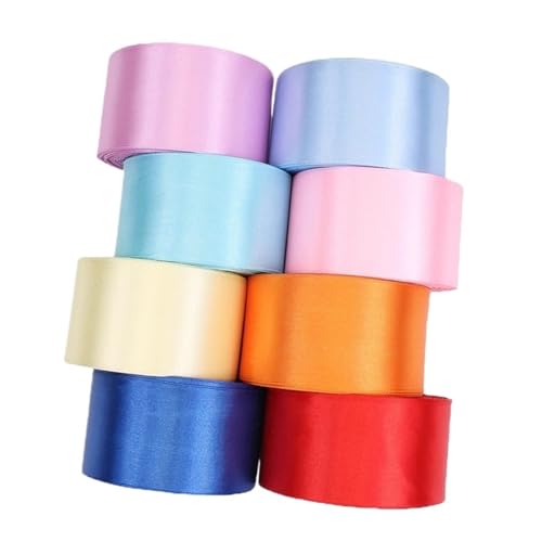 25 Yards/Rolle 50 mm Satinbänder Hochzeitsgeschenkverpackungsbänder Schleifen for DIY-Bastelarbeiten Polyester Weihnachtsdekorationszubehör Klebeband(Dark purple) von Generisch