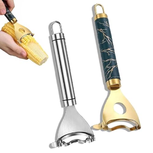 2PCS Cobbgobbler Maisschäler, Edelstahl Maisschäler Schaber Drescher, Stripper Werkzeug mit ergonomischem Griff, für Küchenhelfer (2pcs) von Generisch