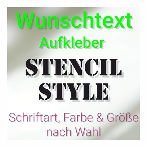 2x Wunschtext Aufkleber Stencil Army Style Schriftzug Domain US Armee Militär Auto Sticker Folie von Generisch