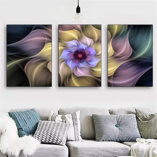 3 Pack DIY 5D Diamond Painting Kit,3 Teilig Diamond Painting Bilder Erwachsene Diamant Stickerei Malerei Crystal Strass Kunsthandwerk für Haus Home Wand Dekor Abstraktes Mandala Square 120x60cm Y3643 von Generisch