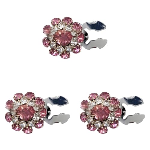 3 Stück Kit 14 Stile Rhinestone Button Covers - Strass Knöpfe Abdeckung Kristallknöpfe für Kleidung Abnehmbare Hemdknopf-Clips Ärmel Knöpfe Blume Knöpfe mit Zangen für Anzug, Hemd-Zubehör (#11) von Generisch