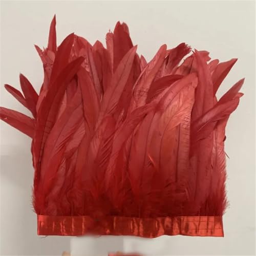 30–35 cm, Schwanzfedern, 10 m, Kleid, DIY-Zubehör für Bastelarbeiten, Band, 25–30 cm, Rot, 30–35 cm 30–35 cm, Schwanzfedern, 10 m, Kleid, DIY-Zubehör für Bastelarbeiten, Band, 25–30 cm, Rot, 30–35 cm von Generisch