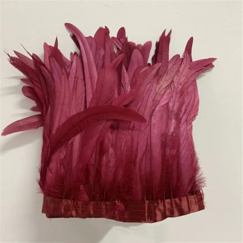 30–35 cm, Schwanzfedern, 10 m, Kleid, DIY-Zubehör für Bastelarbeiten, Band 25–30 cm, Weinrot, 30–35 cm 30–35 cm, Schwanzfedern, 10 m, Kleid, DIY-Zubehör für Bastelarbeiten, Band 25–30 cm, Weinrot, 30–35 cm von Generisch