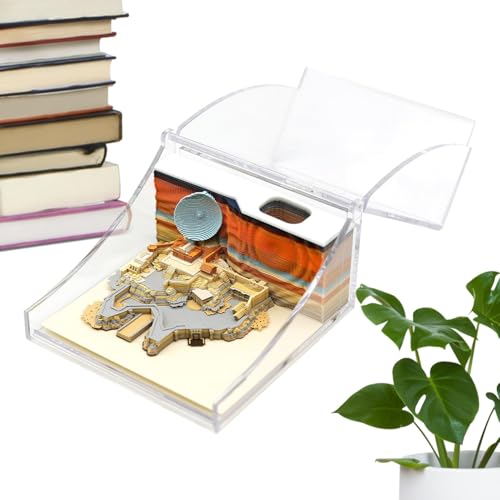 3D-Notizblock, 3D-Kunst-Haftnotizen - Paper Art Artsy Pads 3D-Haftnotizen,Niedliche Haftnotizen, kreative Desktop-Dekorationen für Schlafzimmer, Wohnzimmer, Vitrine, Schreibtisch, Schule, Büros von Generisch