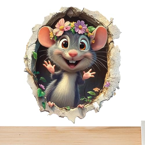 3D Wandsticker Deko | Cartoon Loch Wandsticker,Niedliche Kreative Abziehbare Klebefolie Für Bad Garten Wohnung Kinderzimmer Küche Schlafzimmer Dekoration 3D Wandsticker Deko | Cartoon Loch Wandsticker,Niedliche Kreative Abziehbare Klebefolie Für Bad Garten Wohnung Kinderzimmer Küche Schlafzimmer Dekoration von Generisch