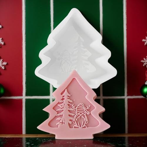 3D-Weihnachtsbaum-Kerzenform – Silikonform für Kerzenherstellung | Silikon-Weihnachtsbaumformen für Heimdekoration – Weihnachtskerzenherstellung, Silikon-Gießformen für Heimdekoration von Generisch