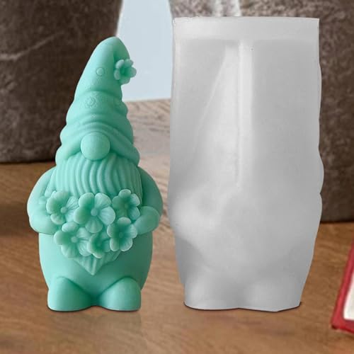 3D Wichtel Silikonform Weihnachten Zwergform 3D Kerzenform 3D Wichtel Silikonformen Gießformen Kerzenformen Zum Gießen Kerzen Silikonform Kerze Weihnachtsmann Weihnachten Kerzenform von Generisch