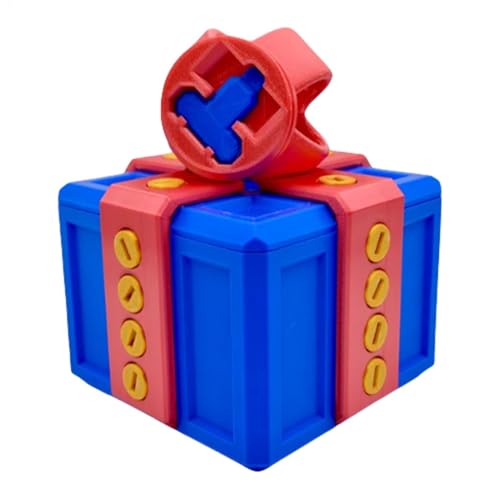 3D-bedruckte Geschenkbox, Streichschachtel für Weihnachten, Geschenkbox mit Twist-Aufbewahrung und verschiedenen Farben, Geschenkpapier-Box, Ornament, Streichbox, 3D-Druck von Generisch