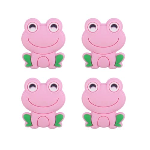 4 Stück Silikon-Nadelspitzenschutz, bunte Frosch-Stricknadel-Stopper, niedliche Nadel-Frosch-Stopper, Frosch-Stricken von Generisch