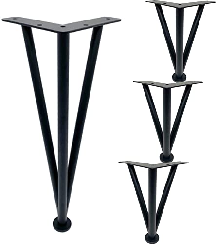 4 Stück verstellbare dreieckige Metall-Möbelbeine, moderne DIY-Ersatzfüße für Sofa, Tisch, Schrank, 28 cm, schwarz, mit Bodenplattenschutz 4 Stück verstellbare dreieckige Metall-Möbelbeine, moderne DIY-Ersatzfüße für Sofa, Tisch, Schrank, 28 cm, schwarz, mit Bodenplattenschutz von Generisch