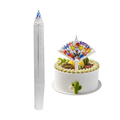 Generisch 4-teiliges Geburtstagskerzen, Kreative Kerzen mit Fächern, Reusable Novelty Fan Birthday Candle, Internet-Promi-Fan für Kinder, Wünscht Kerze von Generisch