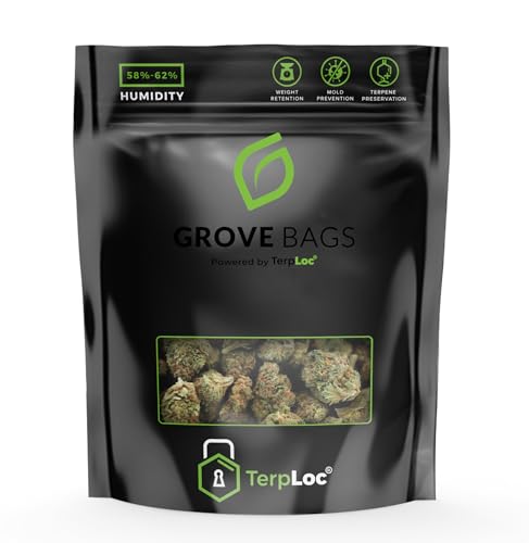 4 x 100g Grove Bags, Luftdichte Aufbewahrungsbeutel mit Feuchtigkeits- und Geruchskontrolle + UV-Schutz von Generisch