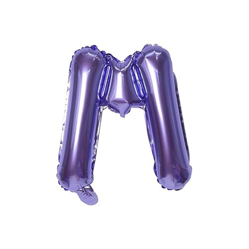 40,6 cm Alphabet Folienballon Geburtstag Hochzeit Party Ballon DIY Dekorationen Luftballons Lila M von Generisch