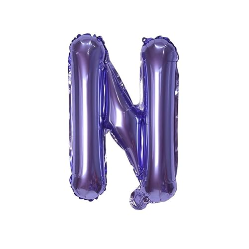 40,6 cm Alphabet Folienballon Geburtstag Hochzeit Party Ballon DIY Dekorationen Luftballons Lila N von Generisch