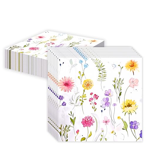 40 Stück Blumen-Servietten, 33 x 33 cm, weiche, bunte Papierservietten, 2-lagiges Papier-Blumenmuster, Einweg-Party-Servietten für Nachmittagstee, Geburtstag, Babyparty, Picknick 40 Stück Blumen-Servietten, 33 x 33 cm, weiche, bunte Papierservietten, 2-lagiges Papier-Blumenmuster, Einweg-Party-Servietten für Nachmittagstee, Geburtstag, Babyparty, Picknick von Generisch