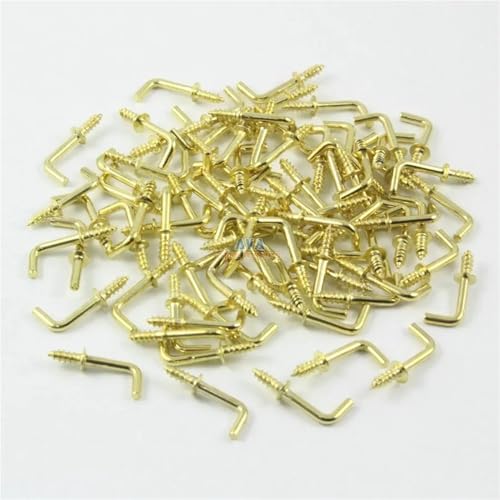 400 Stück goldene L-förmige Schrauben, 17 x 7 mm von Generisch