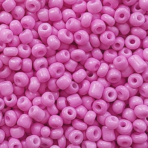 [45,00 Euro/kg] Glasperlen Rocailles carmine pink Perlen Glas Größe 4mm, Menge 20 Gramm DIY Schmuckherstellung Seed Beads Schmuck von Generisch