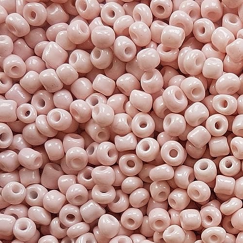 [45,00 Euro/kg] Glasperlen Rocailles hell pink Perlen Glas Größe 4mm, Menge 20 Gramm DIY Schmuckherstellung Seed Beads Schmuck von Generisch