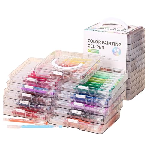 45/72/99 Farben Gel-Stift-Set, Kunstfärbemarkierungen, Marker-Gel-Stift, langlebiger Gebrauch, Qualitätsmaterial, einfach zu bedienen, 20.5x17.5x15.5cm, perfekt für Zeichnen und Sammelalben 45/72/99 Farben Gel-Stift-Set, Kunstfärbemarkierungen, Marker-Gel-Stift, langlebiger Gebrauch, Qualitätsmaterial, einfach zu bedienen, 20.5x17.5x15.5cm, perfekt für Zeichnen und Sammelalben von Generisch