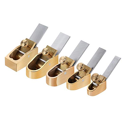 5-teiliges Holzbearbeitungshobelschneider-Set für Violine, Bratsche, Cello, Geigenbauer-Werkzeug, gebogene Sohle, Metall- und Kupferklingen, Premium-Holzinstrument-Bastelset von Generisch