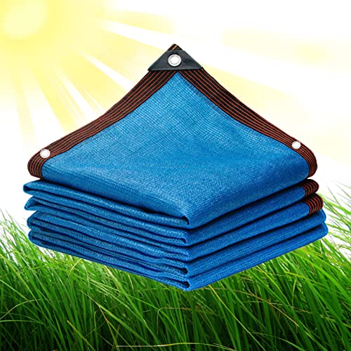 5 x 5 m blaues Sonnenschutztuch mit 90 % Sonnenschutz für Gewächshaus, Garten, Terrasse, Netzstoff mit Ösen für Pflanzen, Blumen, Hühnerstall, Abdeckung von Generisch