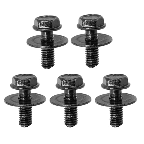 5 x Karosserieschrauben, 6 mm, Auto-U-Clip, selbstschneidende M6-Motorhaube, Chassisabdeckung, Schutzkörper, Stoßstangenverkleidung, Befestigung, Metallschrauben von Generisch