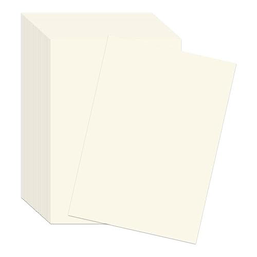 50 Blatt Tonpapier Elfenbein DIN A4 Papier Naturweiβ, 250 g/m² Tonkarton Creme Papier Fotokarton Bastelkarton Scherenschnittpapier zum basteln für Fotoalbum Menükarte Bedruckbar DIY kreativ Sein von Generisch