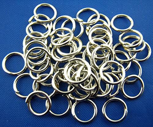 50 Stück Bindering offen Ringe 7mm Silber Biegering Spaltring Spiralring Ösen von generisch