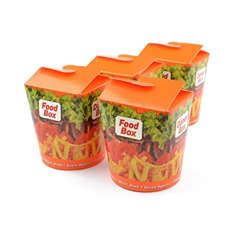 500 Stück Dönerboxen Guten Appetit (16 OZ), 500 ml Beschriftung Guten Appetit Foodbox Asiabox Nudelbox Kebab Faltbox Pappbox Take Away von Ni Zmir