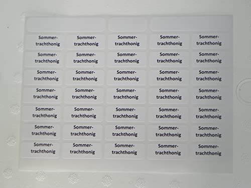 5X 105 St. Sorten-Etiketten -Sommertrachthonig- (15 x35stk) Honigetikett Imker Imkerei (0,03€/STK) Honigglasetiketten Honigetiketten von Generisch