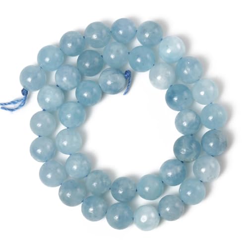 6/8/10 mm Naturstein-Jadeperlen, blau, rund, lose Perlen für Schmuckherstellung, DIY-Charm-Armbänder, 38 cm, 13, 8 mm, 46 Stück 6/8/10 mm Naturstein-Jadeperlen, blau, rund, lose Perlen für Schmuckherstellung, DIY-Charm-Armbänder, 38 cm, 13, 8 mm, 46 Stück von Generisch