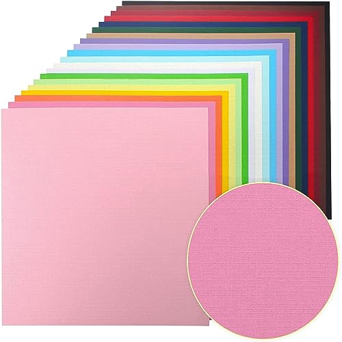 60 Blatt Struktur-Karton Buntes Papier, Tonpapier 30,5 x 30,5 cm, 230 g/㎡, Farbiges Papier in 20 Farben für Scrapbooking, Kartenherstellung, Stanzen und andere Papierbasteleien von Generisch