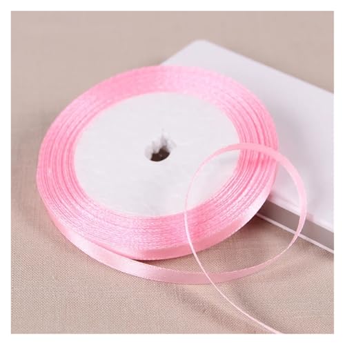 6mm band 22m/rolle hochzeit stuhl dekoration DIY handwerk weiß rot grün blau rosa lila grau band(Light Pink,15mm Width) von Generisch