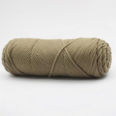 76 Farben zur Auswahl (41–76) – 1 Rolle 95 g/Rolle, 8-lagig, Häkeln, Stricken, Milch-Baumwollgarn für Bastelarbeiten, Handarbeitsprojekte (69 tiefes Khaki) von Generisch