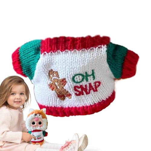 8-Zoll-Puppenpullover - 20cm Puppenpullover, Niedliches Puppen | Deko-Outfit - Weihnachtskleidung für Stoffpuppen, süßes Puppen-Kleidungs-Outfit von Generisch