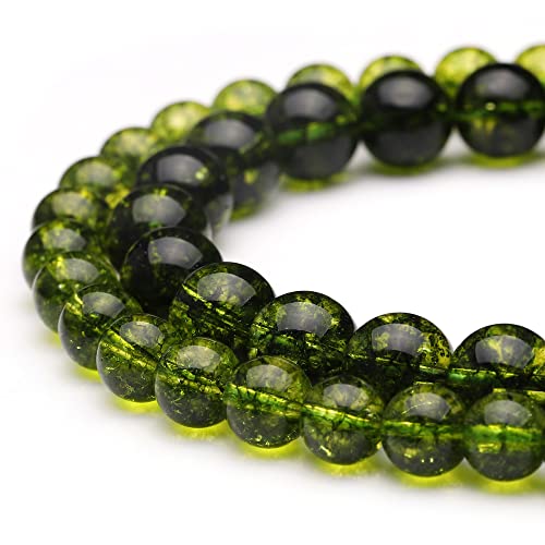 8 mm Peridot-Kristallperlen, poliert, rund, glatt, für Schmuckherstellung, Armband, Halskette, 38,1 cm 8 mm Peridot-Kristallperlen, poliert, rund, glatt, für Schmuckherstellung, Armband, Halskette, 38,1 cm von Generisch