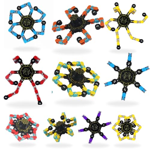 8er-Set Transformierbare Roboter Fidget Spinner – DIY Verformbares Fingerspitzen-Gyro-Handspielzeug, Klassenzimmerpreis oder Party-Mitgebsel von Generisch