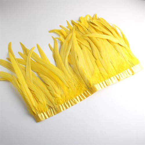9,1 m/Lot 30–35 cm Federborte zum Basteln, Federbesatz, Band, Kleid, Kostüme, Gelb, 9,1 m 9,1 m/Lot 30–35 cm Federborte zum Basteln, Federbesatz, Band, Kleid, Kostüme, Gelb, 9,1 m von Generisch