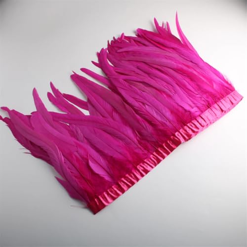 9,1 m/Lot 30–35 cm Federborte zum Basteln, Federbesatz, Band, Kleid, Kostüme, Rosenrot, 9,1 m 9,1 m/Lot 30–35 cm Federborte zum Basteln, Federbesatz, Band, Kleid, Kostüme, Rosenrot, 9,1 m von Generisch