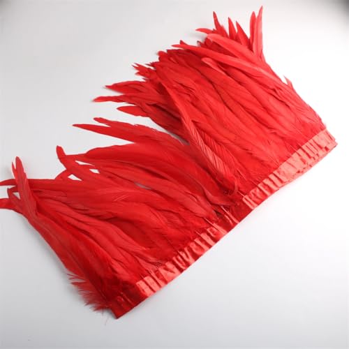 9,1 m/Lot 30–35 cm Federborte zum Basteln, Federbesatz, Band, Kleid, Kostüme, Rot, 9,1 m 9,1 m/Lot 30–35 cm Federborte zum Basteln, Federbesatz, Band, Kleid, Kostüme, Rot, 9,1 m von Generisch