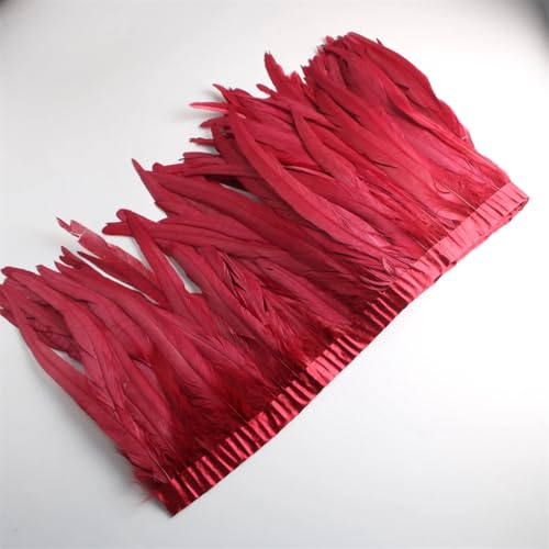 9,1 m/Lot 30–35 cm Federborte zum Basteln, Federbesatz, Band, Kleid, Kostüme, Rotwein, 9,1 m 9,1 m/Lot 30–35 cm Federborte zum Basteln, Federbesatz, Band, Kleid, Kostüme, Rotwein, 9,1 m von Generisch