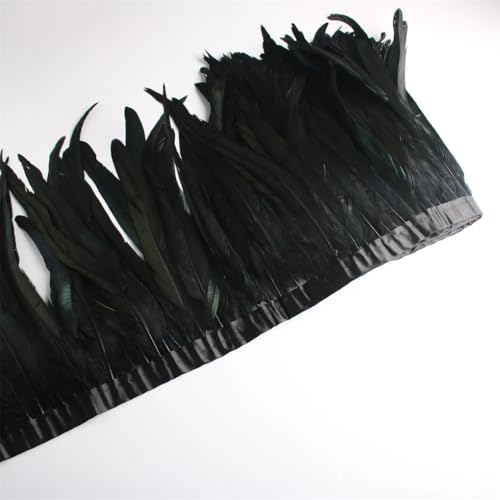 9,1 m/Lot 30–35 cm Federborte zum Basteln, Federbesatz, Band, Kleid, Kostüme, schwarz, 9,1 m 9,1 m/Lot 30–35 cm Federborte zum Basteln, Federbesatz, Band, Kleid, Kostüme, schwarz, 9,1 m von Generisch