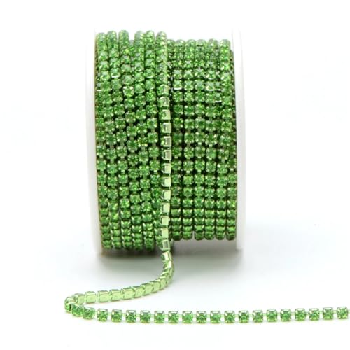 9,1 m Rolle, SS6 bis SS16, weißer Opal, zum Nähen, Glas-Strassbesatz mit Krallenkette, für Hochzeitskleid, Verzierung 9,1 m Rolle, SS6 bis SS16, weißer Opal, zum Nähen, Glas-Strassbesatz mit Krallenkette, für Hochzeitskleid, Verzierung von Generisch