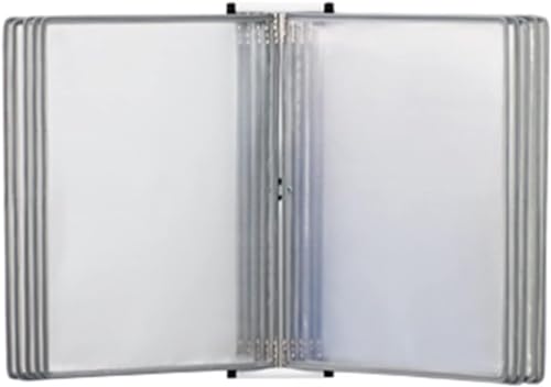 A4-Dokumentenhalter zur Wandmontage, mit 10 doppelseitigen Fächern, Metall und PVC-Material von Generisch