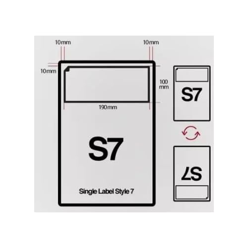 A4 integrierte S7 Etiketten - Laser- und Tintenstrahldrucker - ideal für Thekenversandetiketten - weiß - 100 Blatt von Generisch