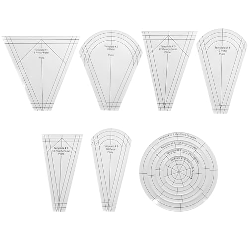 Acryl-Patchwork-Lineal-Set, Präzisionsnähschablonen, quadratische Formen zum Quilten, Bastelwerkzeug-Set für präzises Schneiden und Teilen, 10 Stück von Generisch