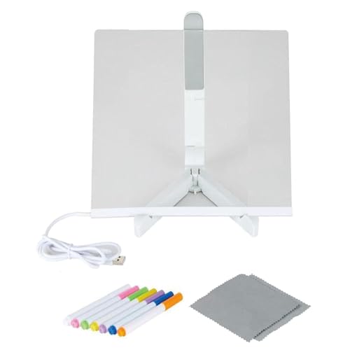 Acryl-Planungstafel – Täglicher Acryl-Zeitplaner, trocken abwischbare Tafel, Arbeit und persönlich, LED-Zeichenbrett mit Licht, Tages-Memo-Planer-Tafel für das Studium von Generisch