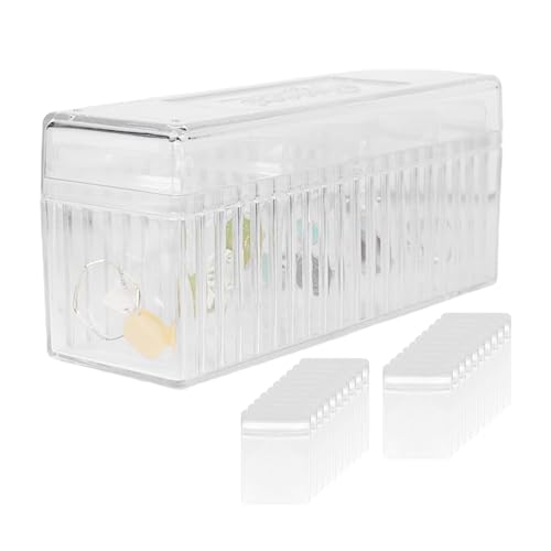 Acryl-Schmuckschatulle – Schmuck-Aufbewahrungsbox für Ohrringe, transparenter Acryl-Organizer mit 20 rostfreien Taschen, Halsketten-Organizer für Schmuck, Ringe, Armbänder, Halsketten von Generisch