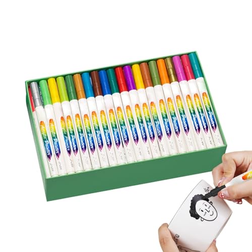 Acrylfarben-Marker – Acrylfarben-Stifte-Set, Wasserfeste Graffiti-Marker | Acryl-Farbstifte, Farbige Marker Mit Aufbewahrungsbox, Marker Mit Aufbewahrungsbox, Kinder-Acryl-Farbstifte Für Kinder Und Er von Generisch