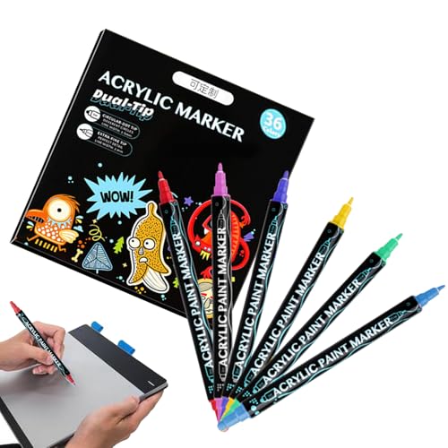 Acrylfarbenstifte - Lackmarkierungen | 36 Farben Zeichnen Kunstmarker | Handwerk professionelle Vorräte für Holz Canvas Steinglas Keramik Kalligraphie Metall Textile Fels Papier Stoff Kiesel Acrylfarbenstifte - Lackmarkierungen | 36 Farben Zeichnen Kunstmarker | Handwerk professionelle Vorräte für Holz Canvas Steinglas Keramik Kalligraphie Metall Textile Fels Papier Stoff Kiesel von Generisch